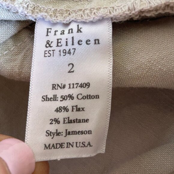 Frank & Eileen Jameslon Utility Cropped Fray Hem Pants Size 2 - Picture 6 of 15